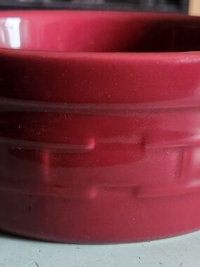Longaberger Pottery Woven Traditions Paprika Pet Dog Bowl RARE